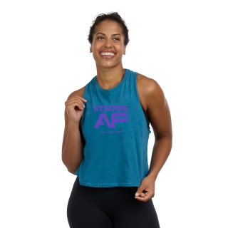 AF Womens Cropped Tank Blue