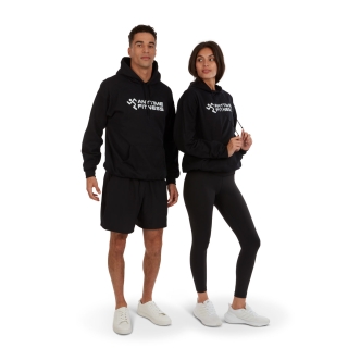 AF Unisex Logo Hooded Sweatshirt Black