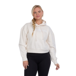 Womens Crop Hooded Sweatshirt Khaki